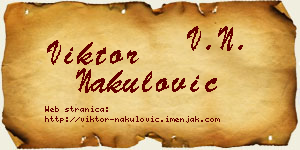 Viktor Nakulović vizit kartica